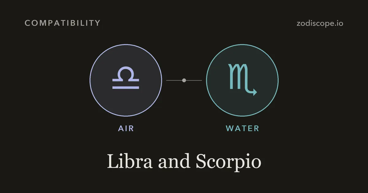 The Libra and Scorpio zodiac symbols side by side