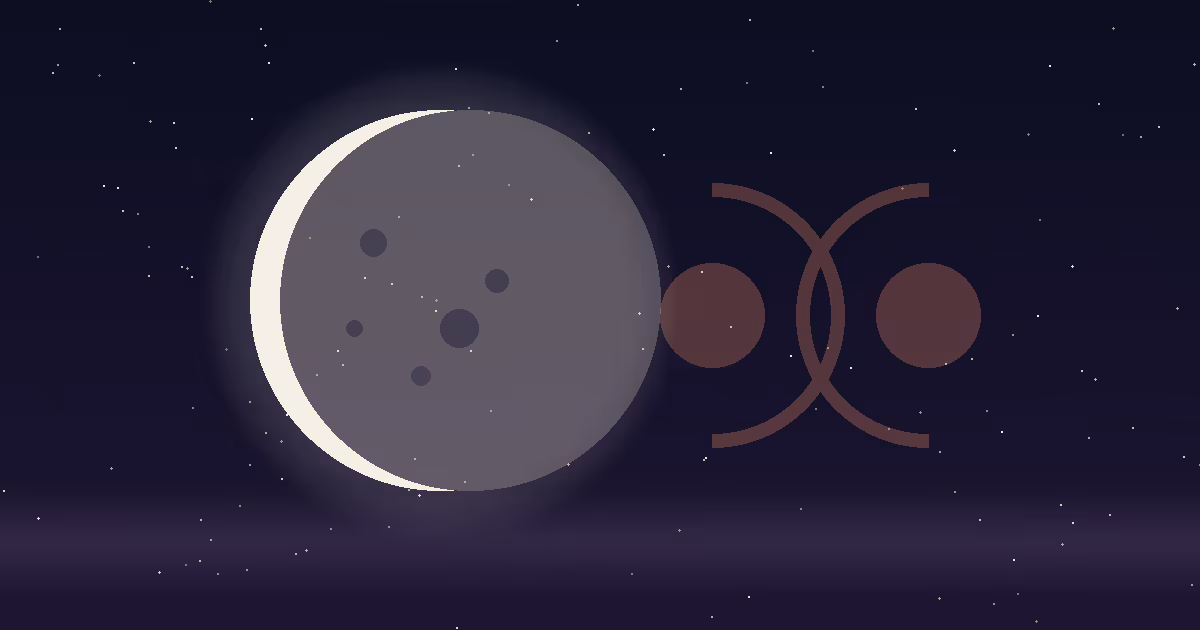 A near-full silvery moon over a deep indigo sea with the Cancer crab glyph rendered in translucent terracotta behind it, illustrating the natal placement Moon in Cancer — the Moon's domicile