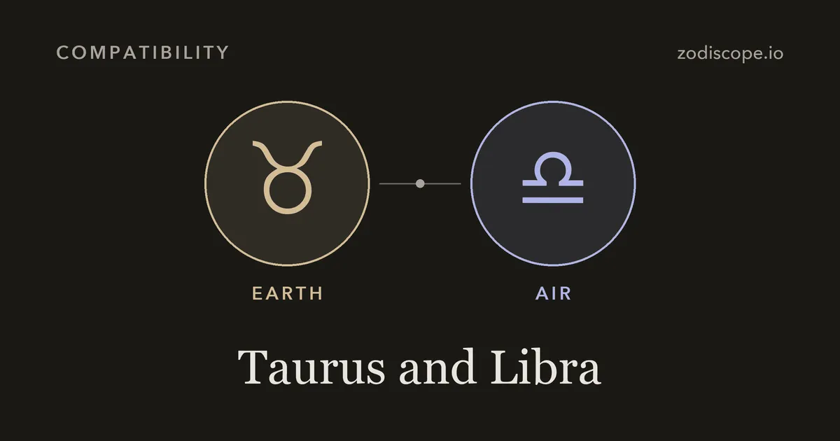 The Taurus and Libra zodiac symbols side by side