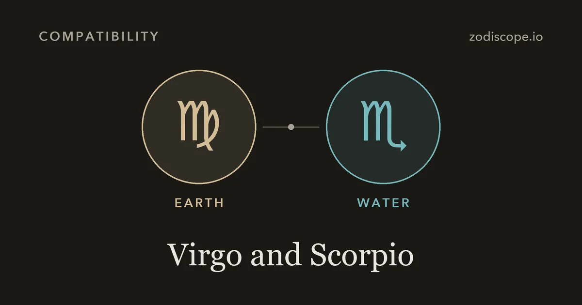 The Virgo and Scorpio zodiac symbols side by side